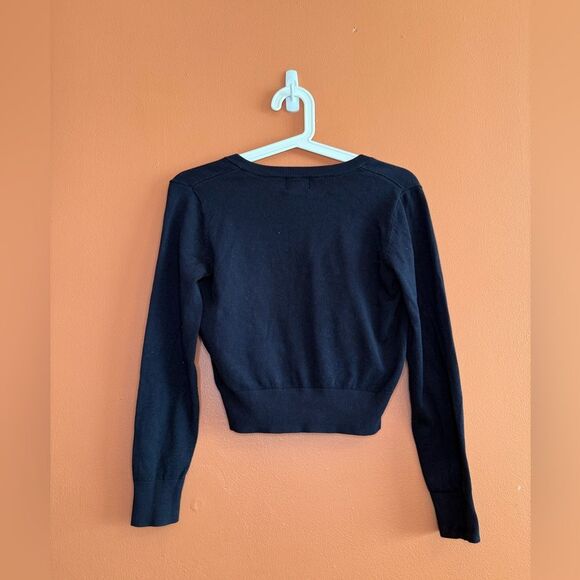 H&M Knit Cardigan in Navy Blue Womens Size XXS - Picture 3 of 5